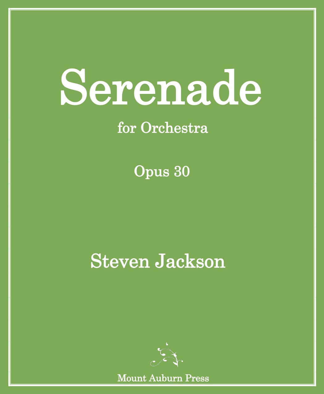 cover image for SERENADE, Op. 30