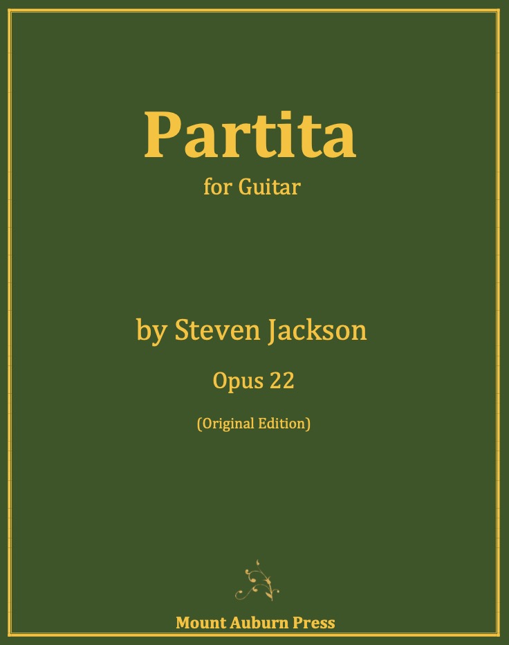 cover image for PARTITA, Op. 22 (Original Edition)
